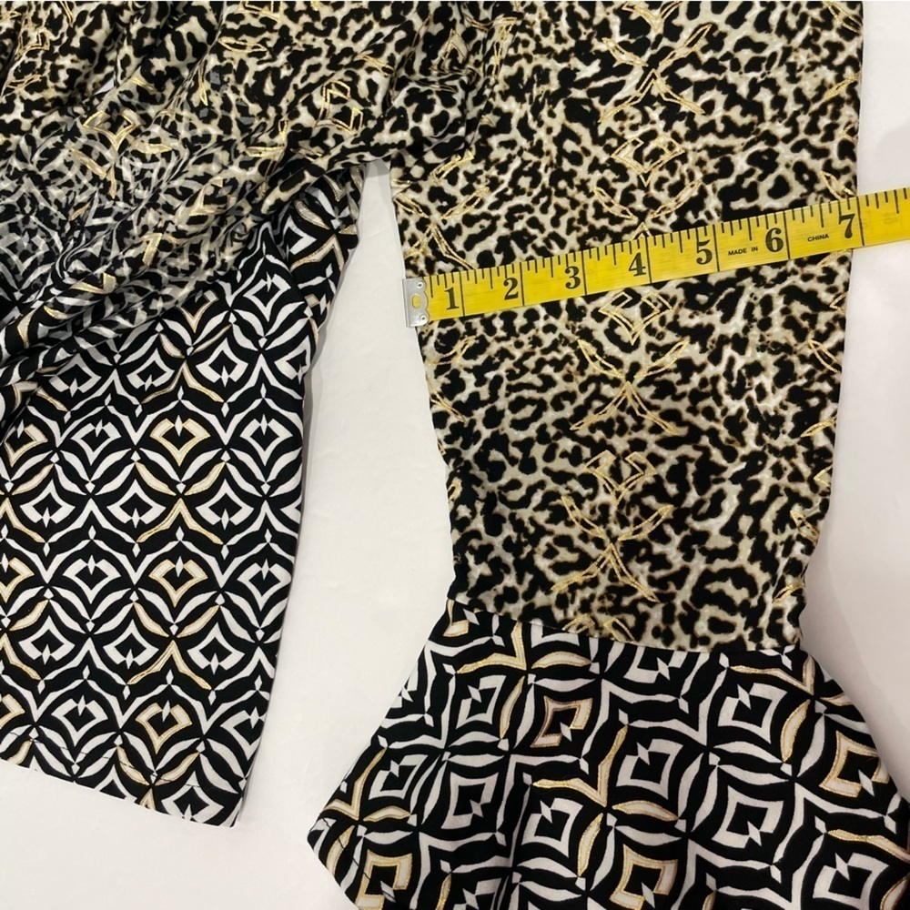 Investments Mixed Print Top Leopard & Geometric Pattern Sz M - Picture 13 of 13